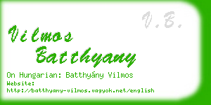 vilmos batthyany business card